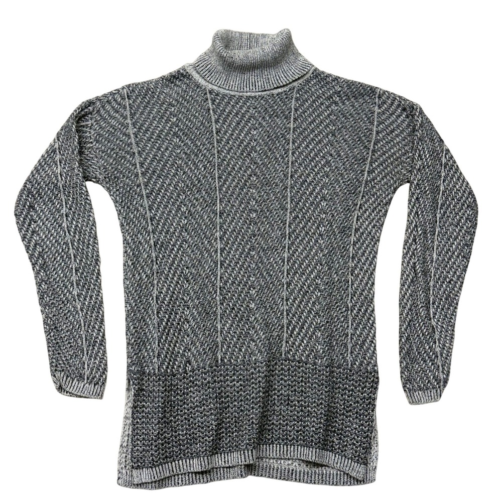 Eight Eight Eight Womens Grey Marledâ Cotton Turtleneck Sweater Size S HF-000164